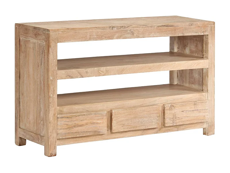 Meuble TV Bois d'acacia massif 90 x 30 x 55 cm Marron clair BE26877