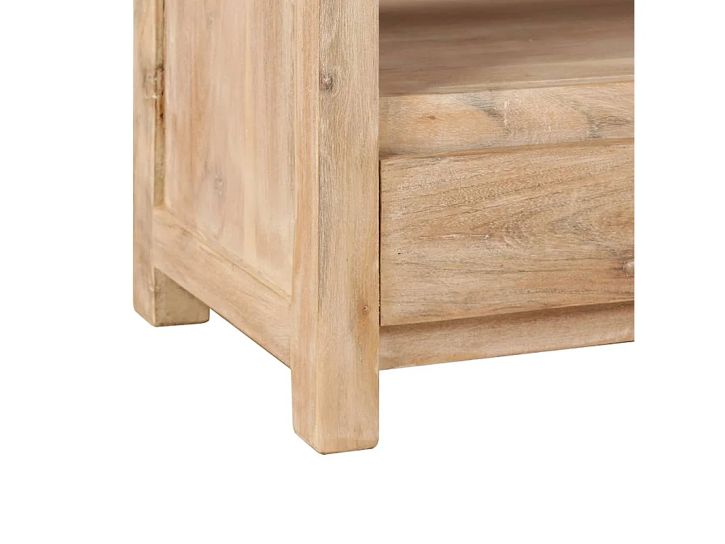 Meuble TV Bois d'acacia massif 90 x 30 x 55 cm Marron clair BE26877