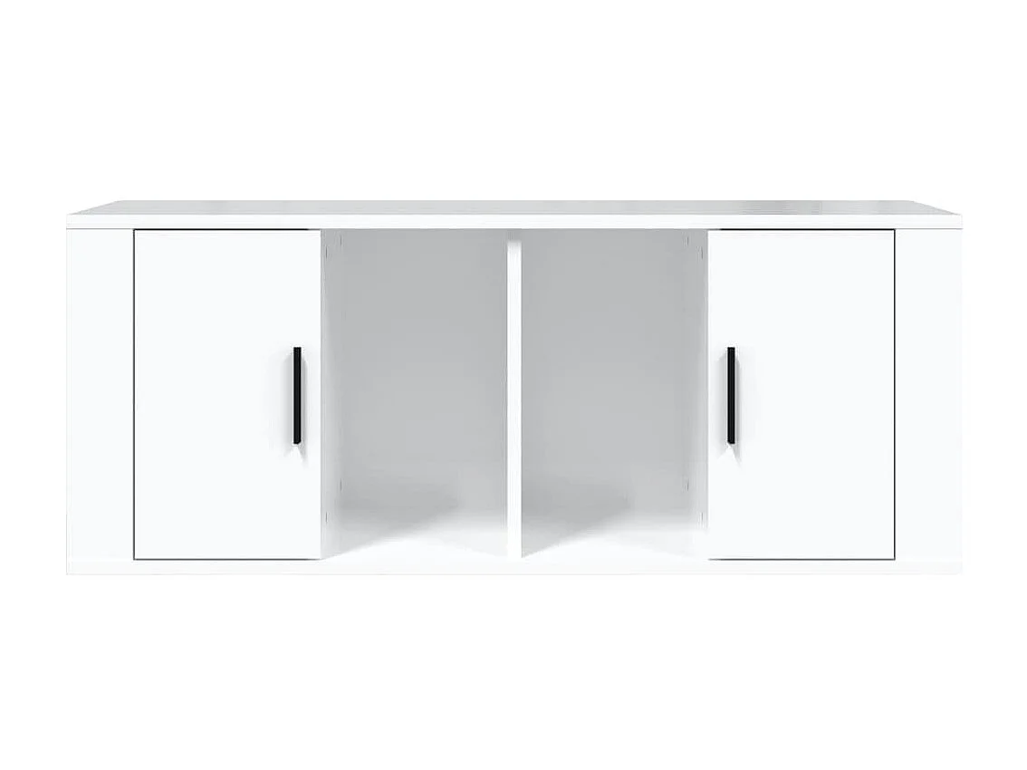 Tv-meubel 100x35x40 cm bewerkt hout hoogglans wit NL940355