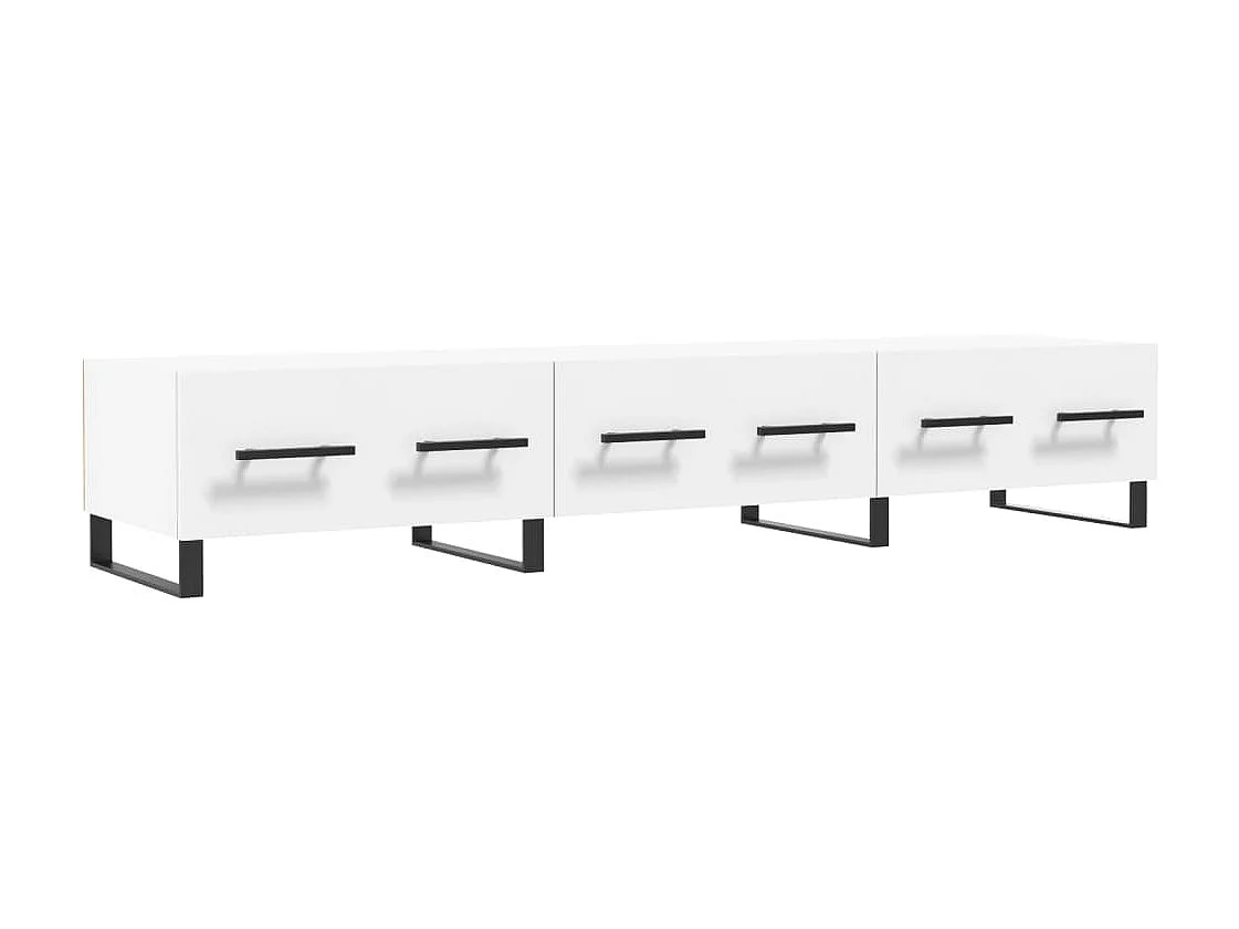 Mueble de TV madera de ingeniería blanco 150x36x30 cm ES45867