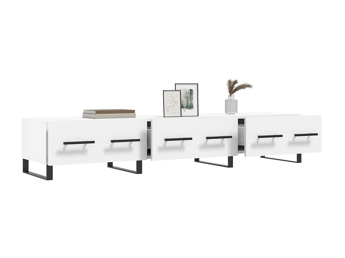 Mueble de TV madera de ingeniería blanco 150x36x30 cm ES45867