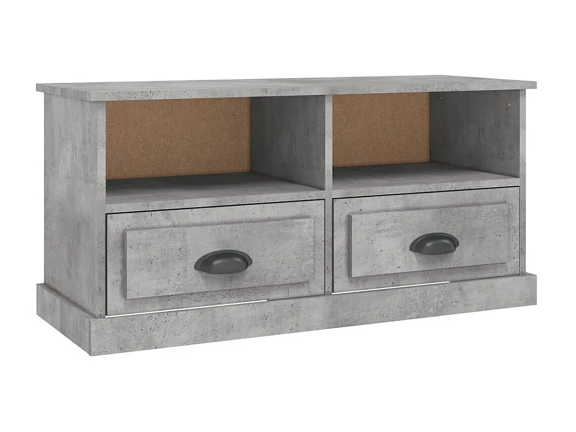 Meuble TV Gris béton 93x35,5x45 cm bois d'ingénierie BE72981