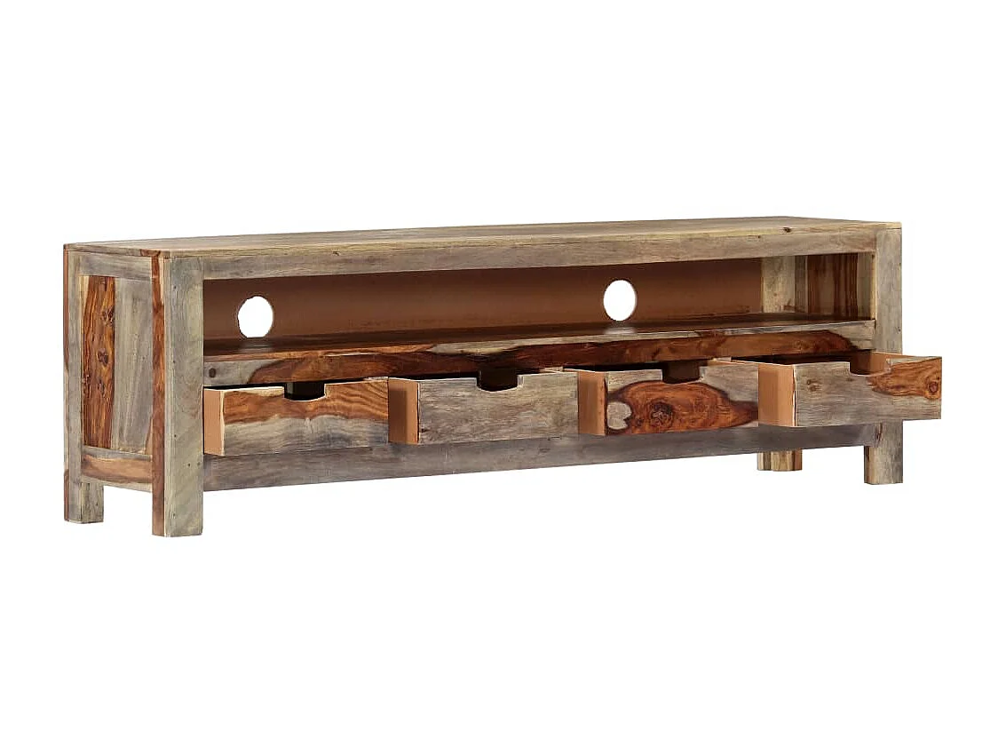 Mueble de TV madera maciza de sheesham 130x30x40 cm ES89007