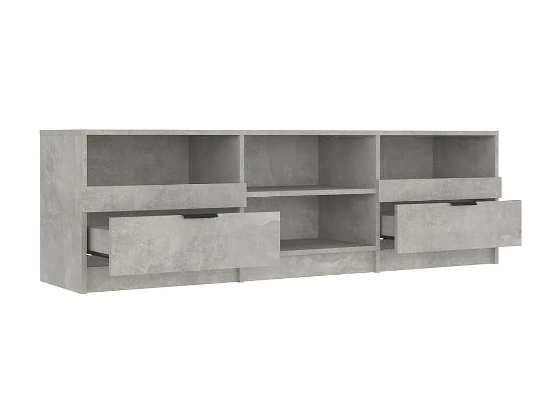 Meuble TV Gris béton 150x33,5x45 cm Bois d'ingénierie BE67368