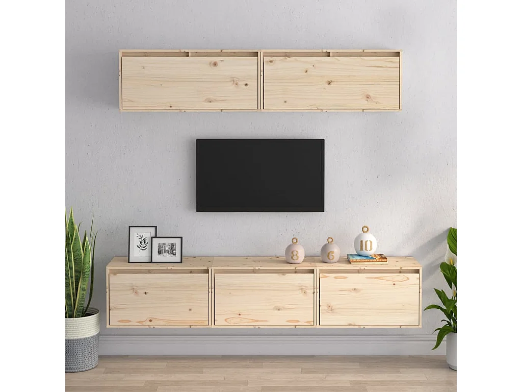 5 pcs Meubles TV Bois massif de pin BE68639