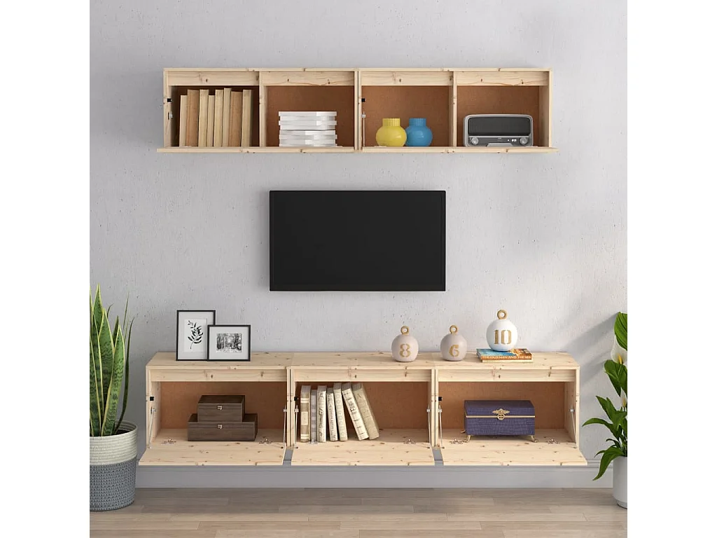 5 pcs Meubles TV Bois massif de pin BE68639