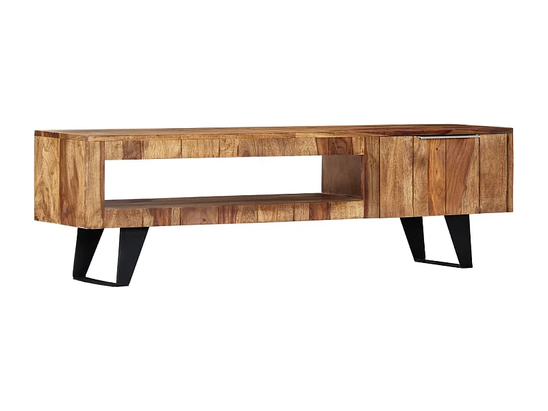 Meuble TV 140x30x40 cm Bois massif de Sesham BE75504