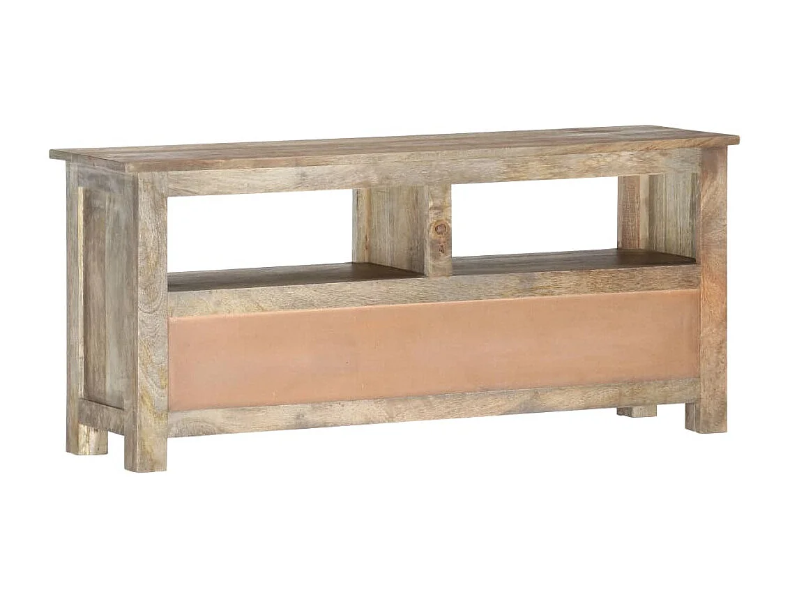 Mueble de TV de madera maciza de mango 110x30x50 cm ES72578
