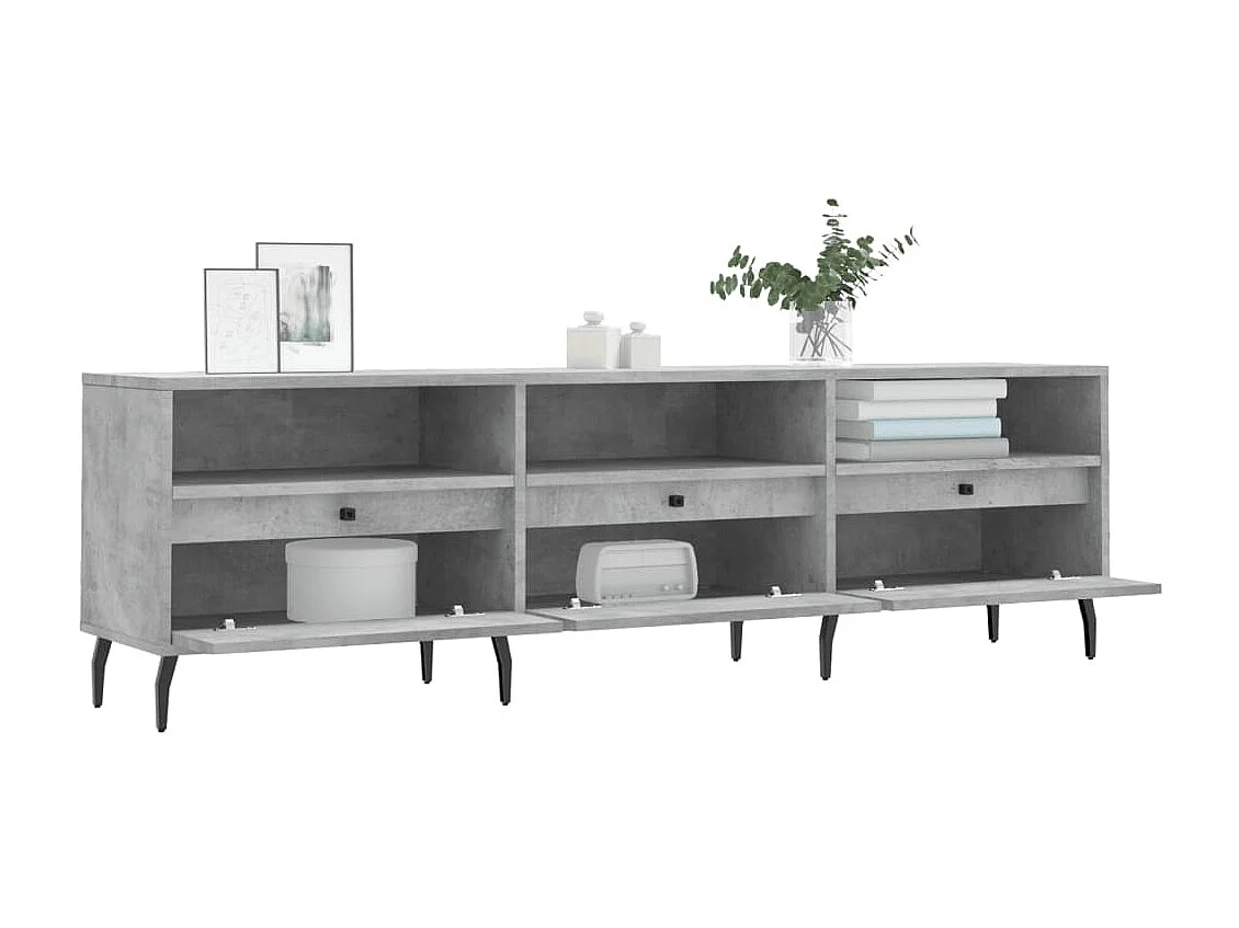 TV-Schrank,TV-Möbel Betongrau 150x30x44,5 cm Holzwerkstoff -gkd420935