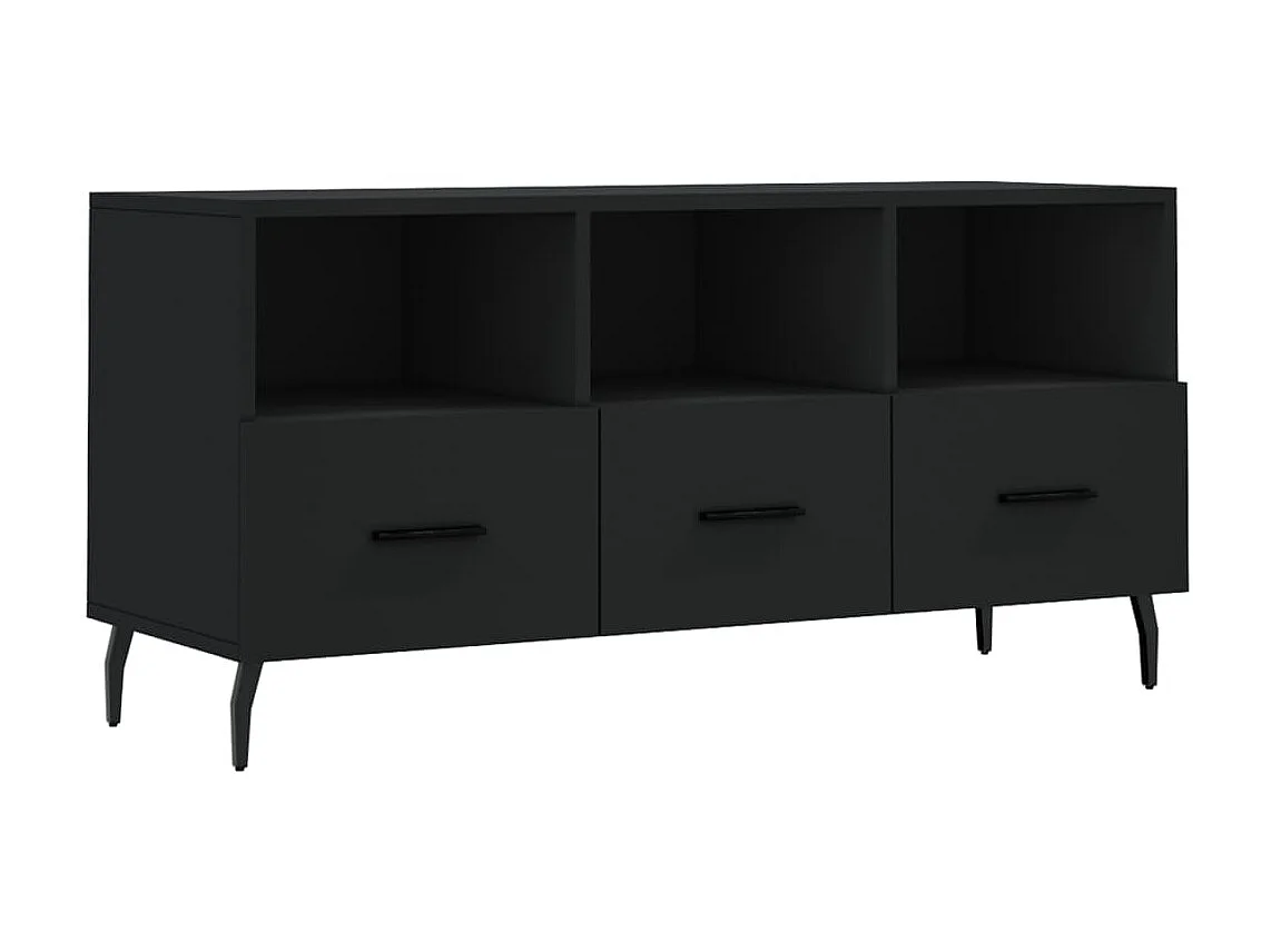 Meuble TV noir 102x36x50 cm bois d'ingénierie BE68750