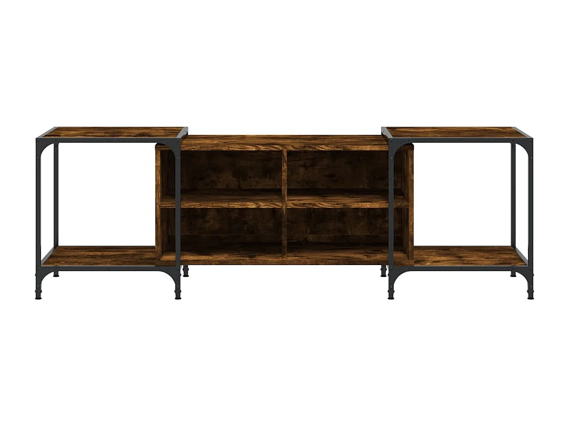 Meuble TV chêne fumé 153x37x50 cm bois d'ingénierie BE45690