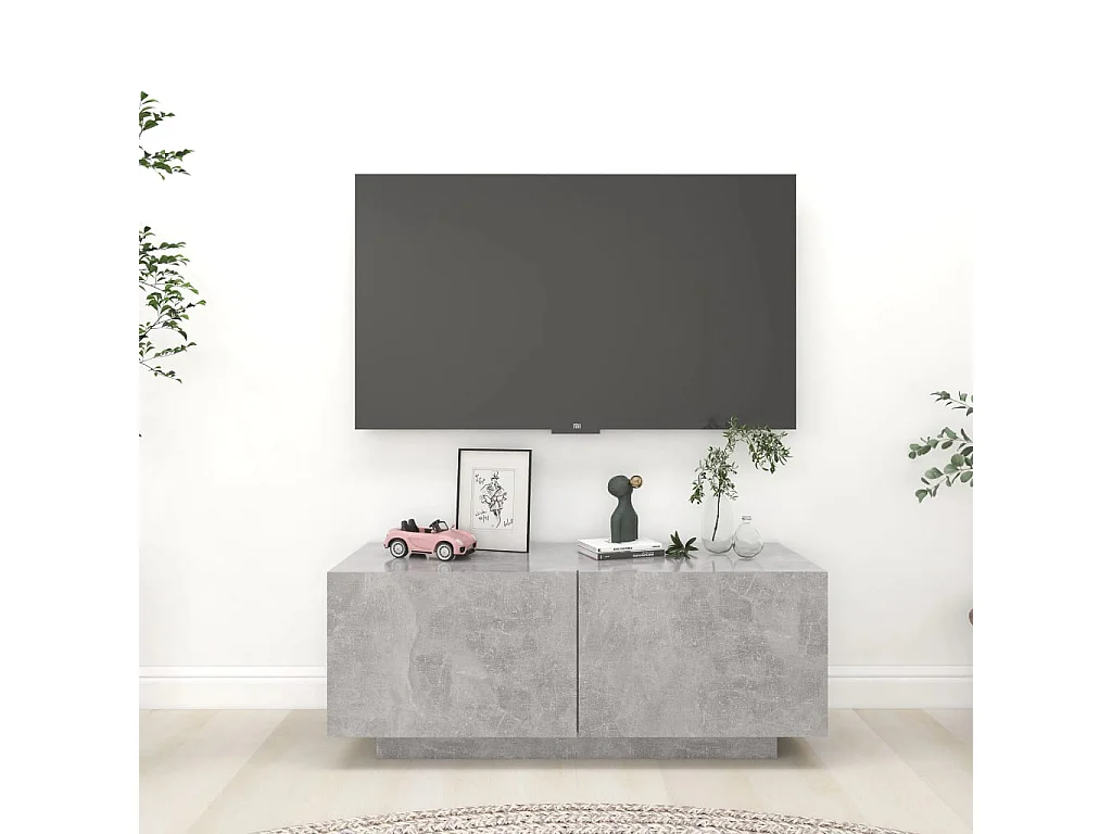 Mueble para TV contrachapada gris hormigón 100x35x40 cm ES24917