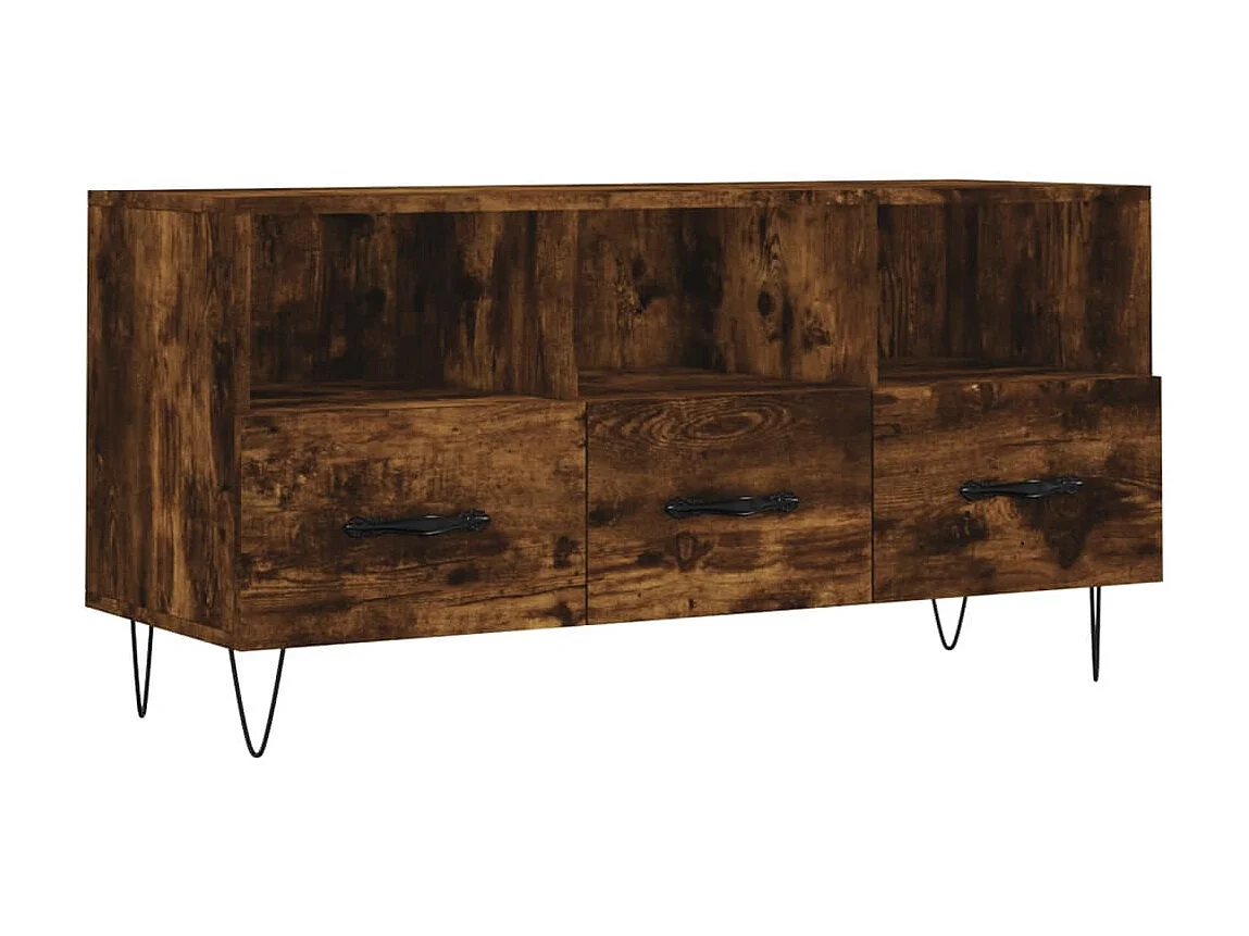 TV-Schrank,TV-Möbel Räuchereiche 102x36x50 cm Holzwerkstoff -gkd413879