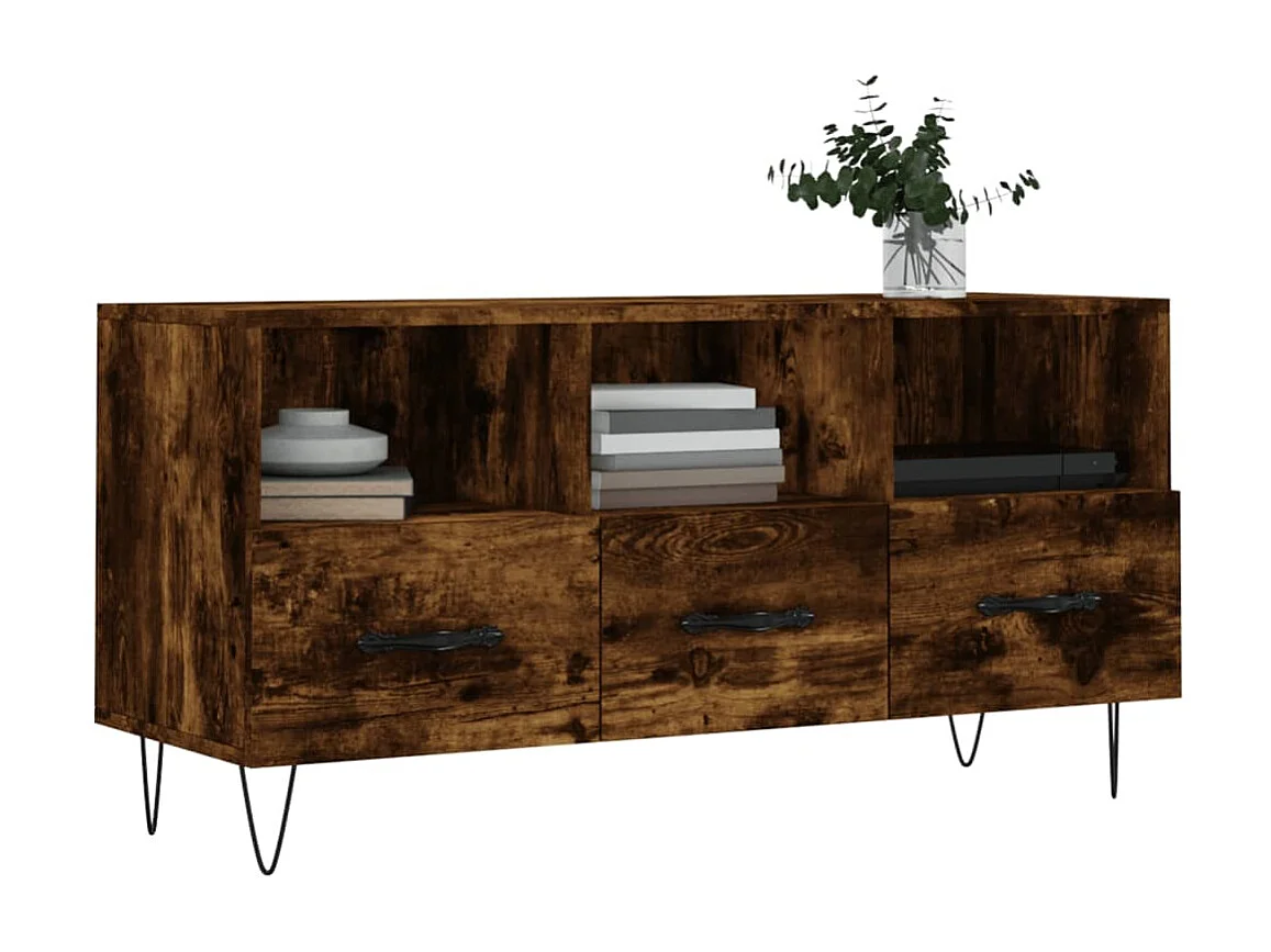 TV-Schrank,TV-Möbel Räuchereiche 102x36x50 cm Holzwerkstoff -gkd413879
