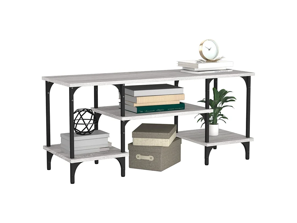 Móvel para TV 102x35x45,5 cm derivados madeira cinzento sonoma PT802137