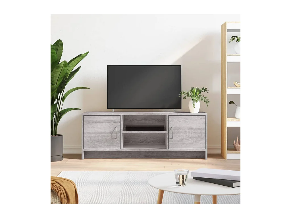Tv-meubel 102x30x37,5 cm bewerkt hout grijs sonoma eikenkleurig NL363588