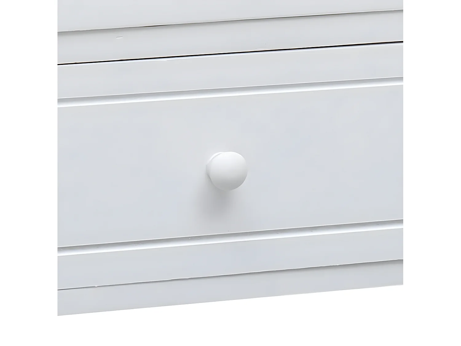 Meuble TV Blanc 108x30x40 cm Bois de Paulownia solide BE23980