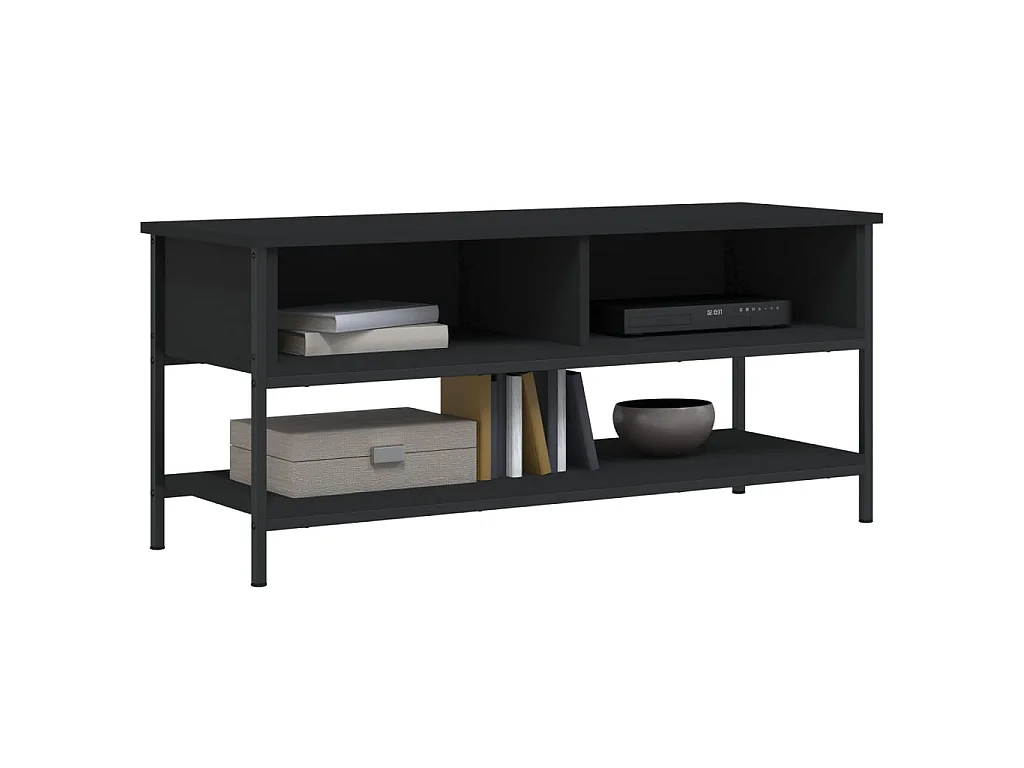 Meuble TV noir 100x35x45 cm bois d'ingénierie BE67026