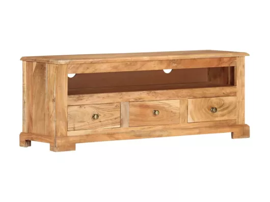 Kauf Unique TV-Schrank,TV-Möbel Massivholz Akazie 110x30x40 cm Braun -gkd100495