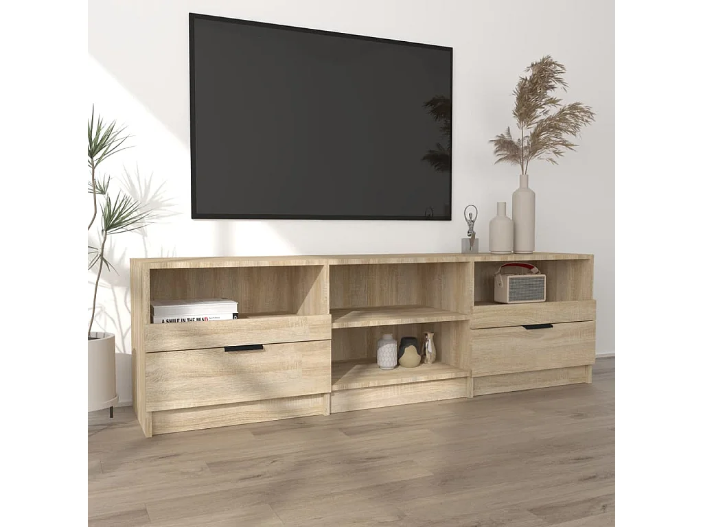 Meuble TV Chêne sonoma 150x33,5x45 cm Bois d'ingénierie BE85950