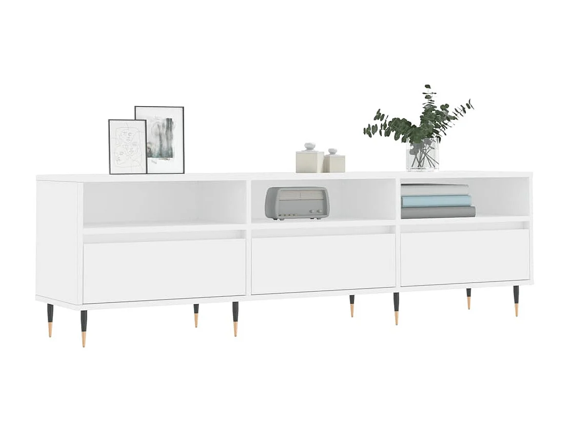 TV-Schrank,TV-Möbel Weiß 150x30x44,5 cm Holzwerkstoff -gkd335622