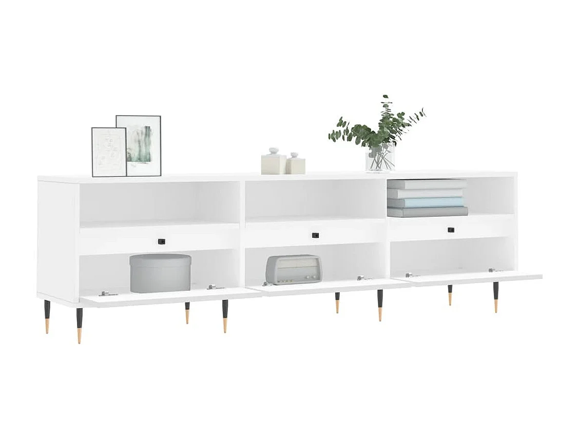 TV-Schrank,TV-Möbel Weiß 150x30x44,5 cm Holzwerkstoff -gkd335622