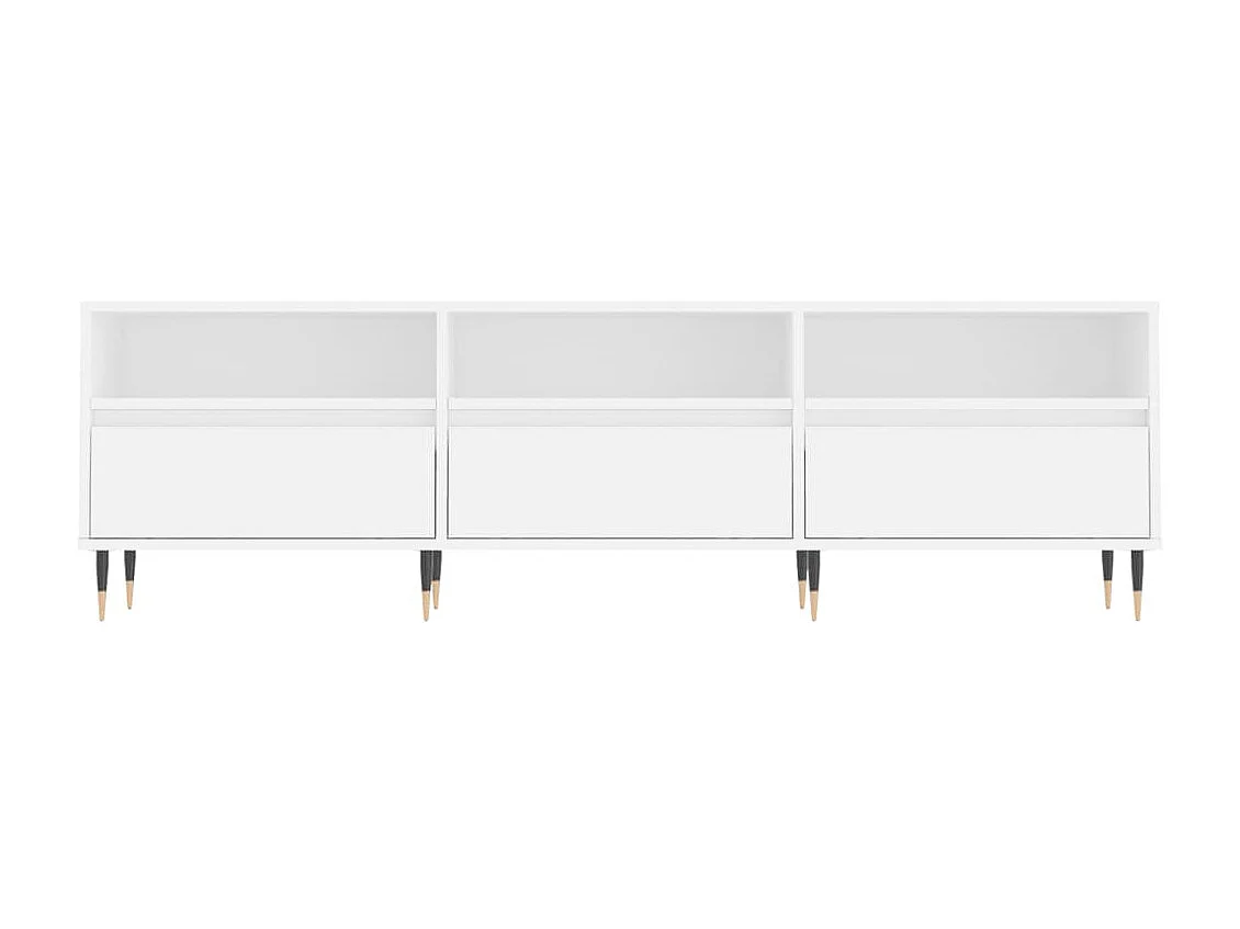 Meuble TV blanc 150x30x44,5 cm bois d'ingénierie BE55254