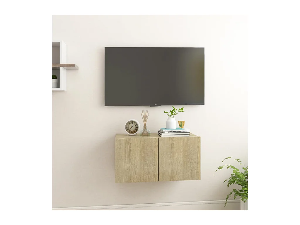 Tv-hangmeubel 60x30x30 cm sonoma eikenkleurig NL52898