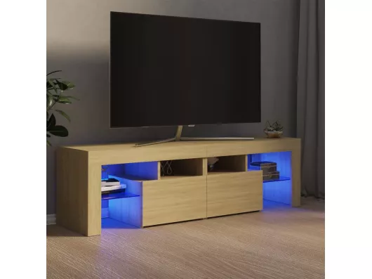 Kauf Unique TV-Schrank,TV-Möbel mit LED-Beleuchtung Sonoma-Eiche 140x36,5x40 cm -gkd543416