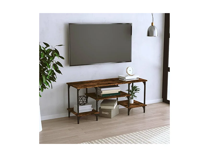 Tv-meubel 102x35x45,5 cm bewerkt hout gerookt eikenkleurig NL43801