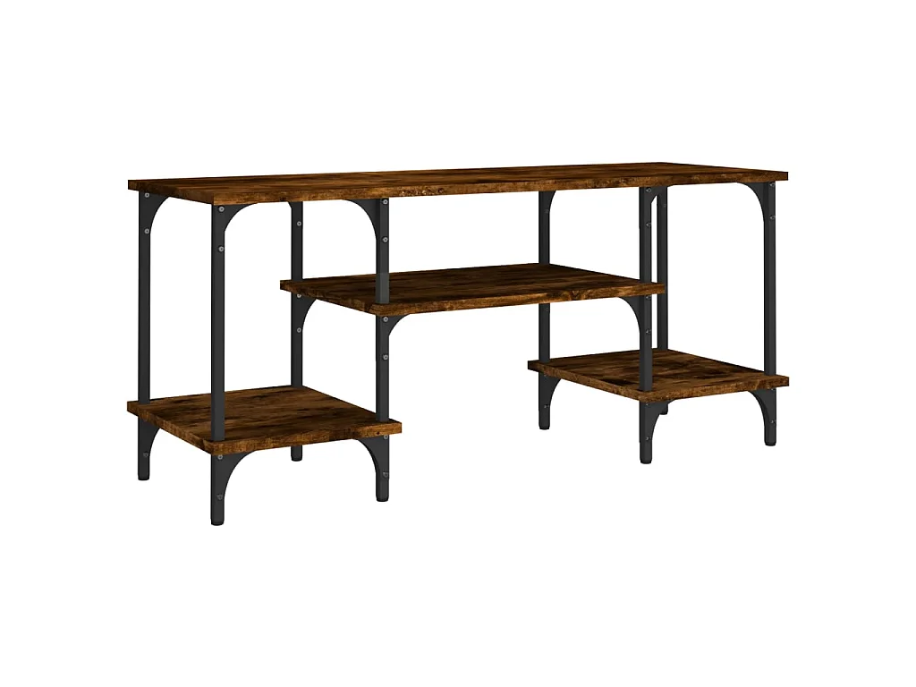 Meuble TV chêne fumé 102x35x45,5 cm bois d'ingénierie BE12559