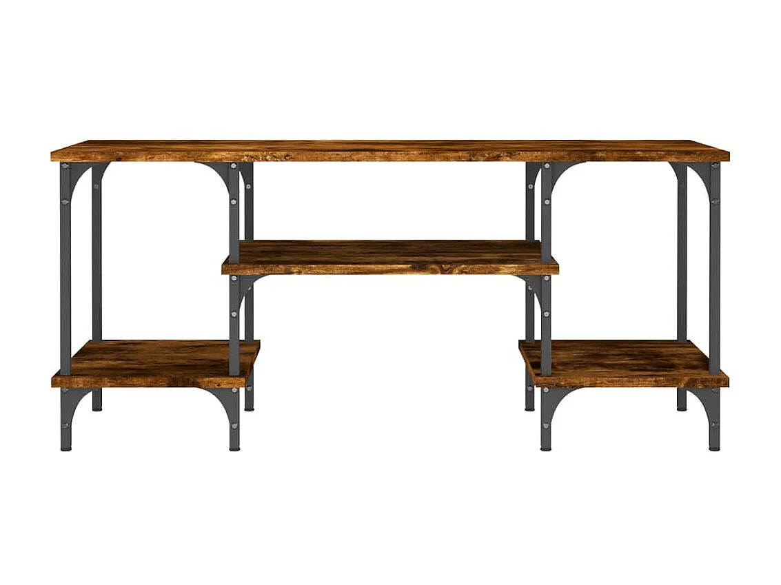 Meuble TV chêne fumé 102x35x45,5 cm bois d'ingénierie BE12559