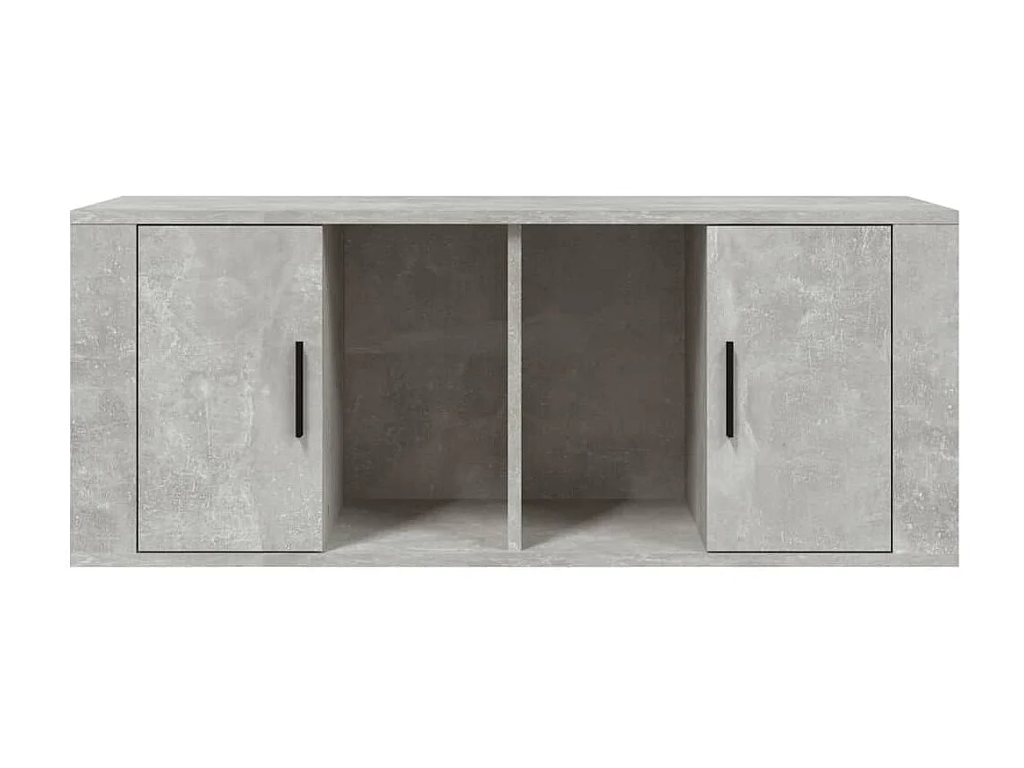 Meuble TV Gris béton 100x35x40 cm Bois d'ingénierie BE21809
