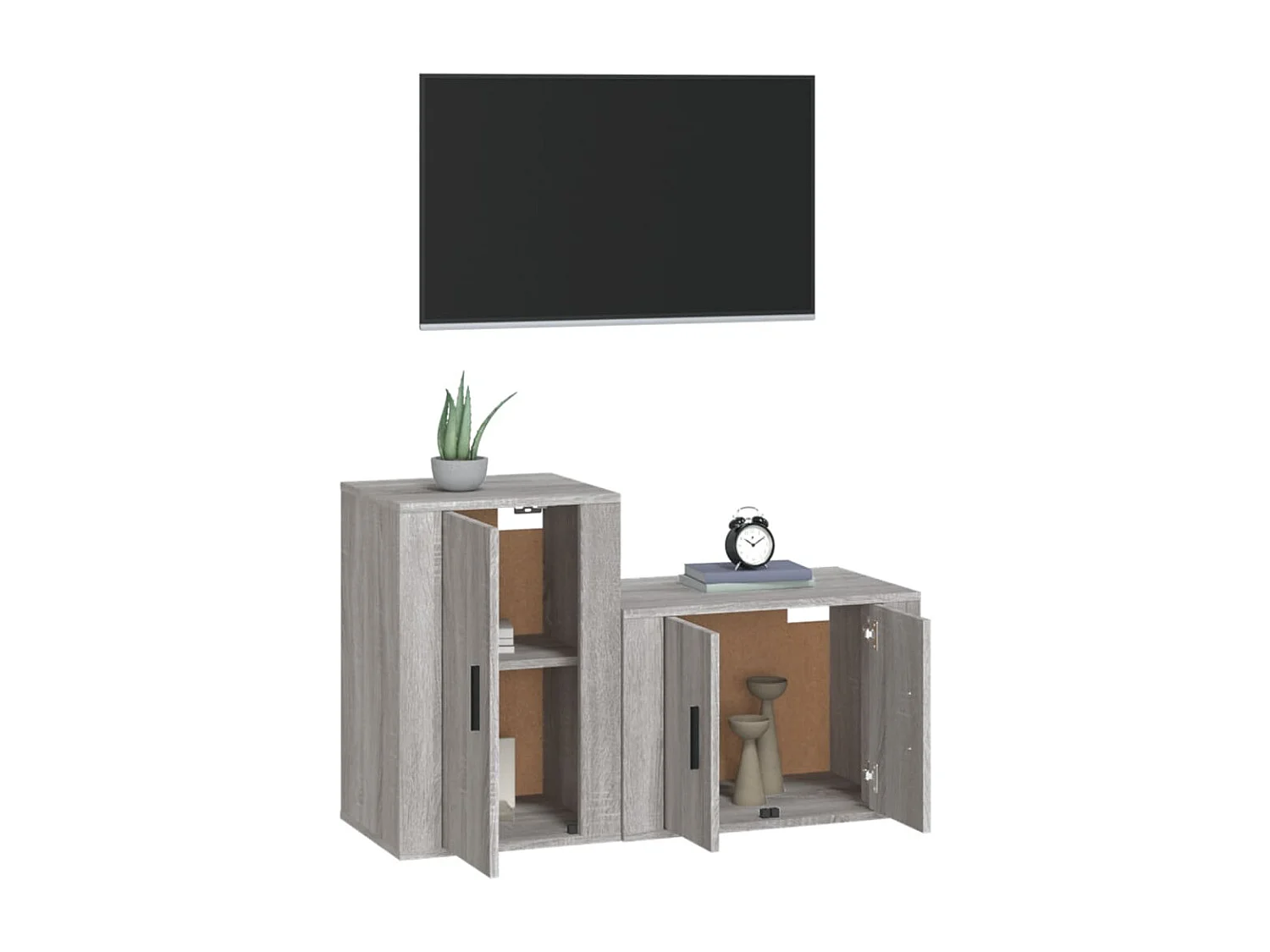 Set de muebles para TV 2 pzas madera contrachapada gris Sonoma ES90229