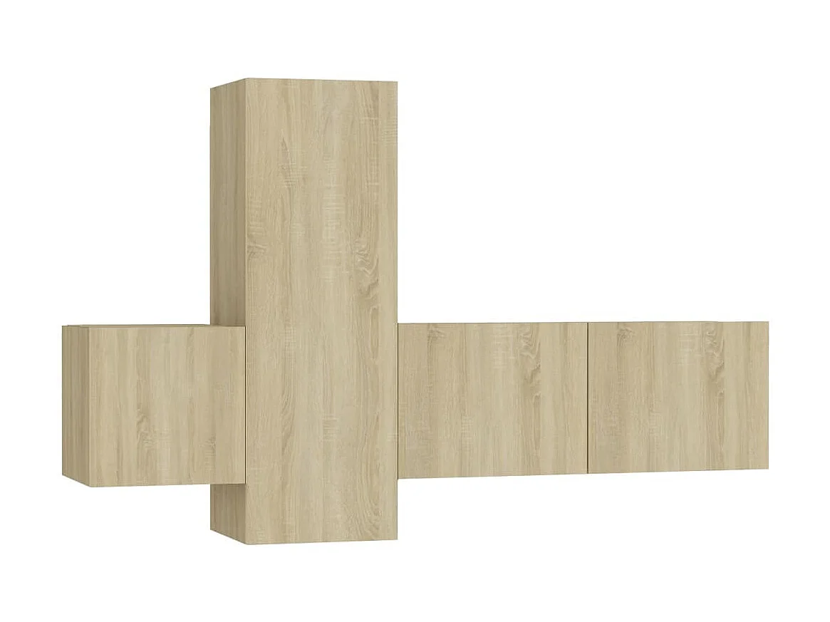 Ensemble de meubles TV 3 pcs Chêne sonoma Bois d'ingénierie BE41439