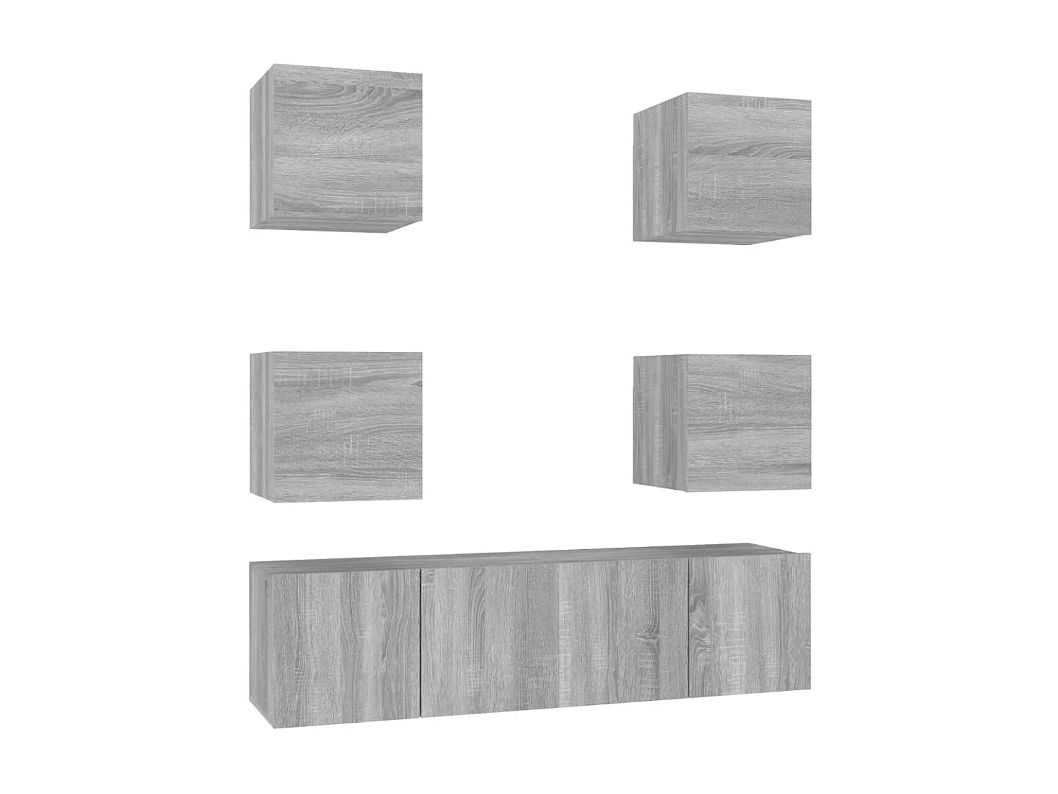 Ensemble de Meubles TV 6 pcs Sonoma gris Bois d'ingénierie GR30226