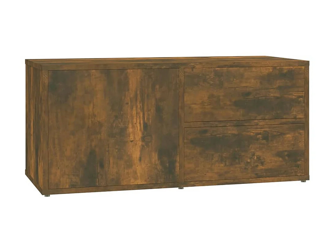 Mueble para TV madera contrachapada roble ahumado 80x34x36 cm ES23803
