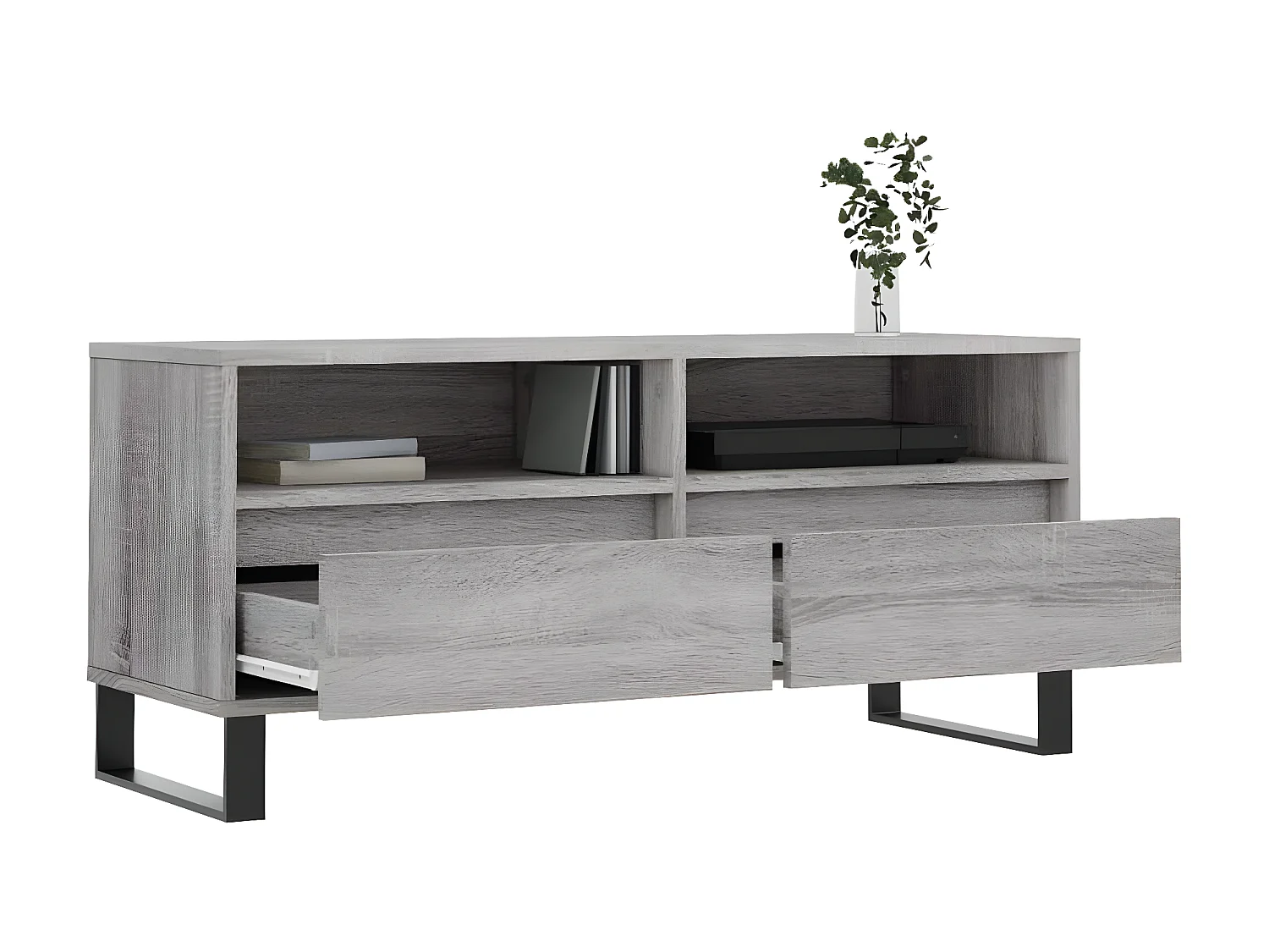 Meuble TV sonoma BEis 100x34,5x44,5 cm bois d'ingénierie BE61234