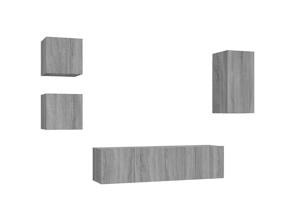 Ensemble de Meubles TV 5 pcs Sonoma gris Bois d'ingénierie GR27335