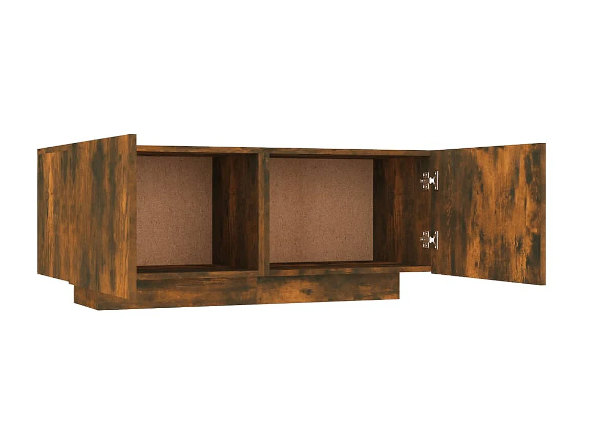 Móvel p/ TV 100x35x40cm madeira processada cor carvalho fumado PT898551