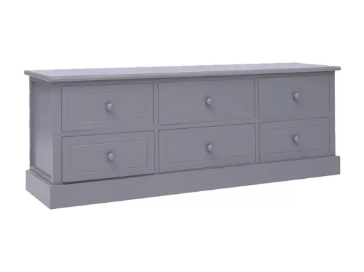 Kauf Unique TV-Schrank,TV-Möbel Dunkelgrau 108x30x40 cm Massivholz Paulownia -gkd382915