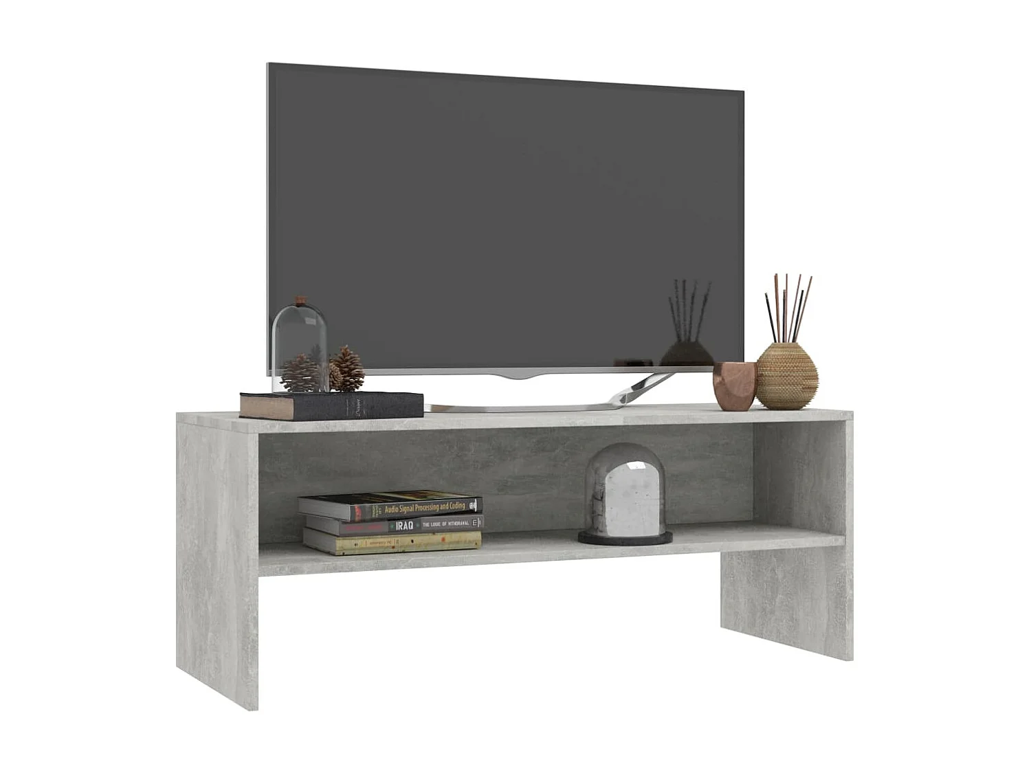 TV-Schrank,TV-Möbel Betongrau 100x40x40 cm Holzwerkstoff -gkd52820