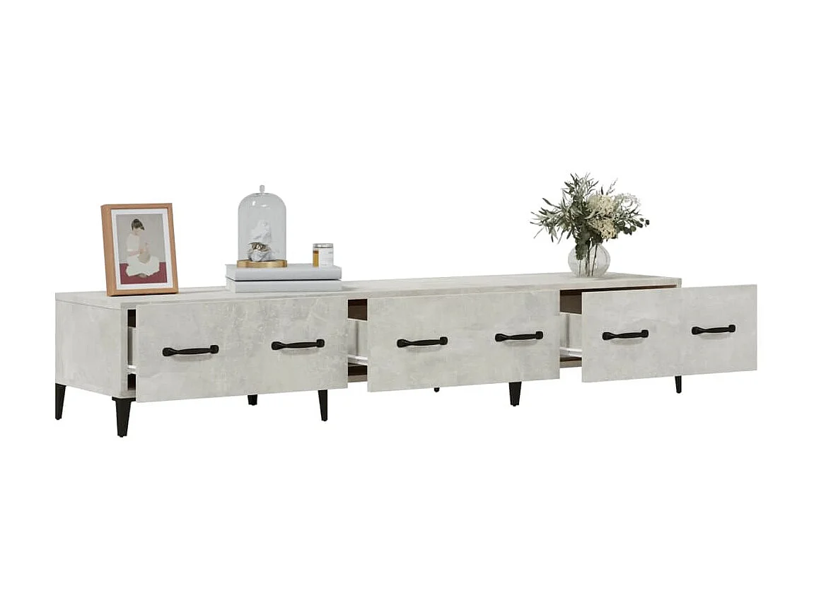 TV-Schrank,TV-Möbel Betongrau 150x34,5x30 cm Holzwerkstoff -gkd634230