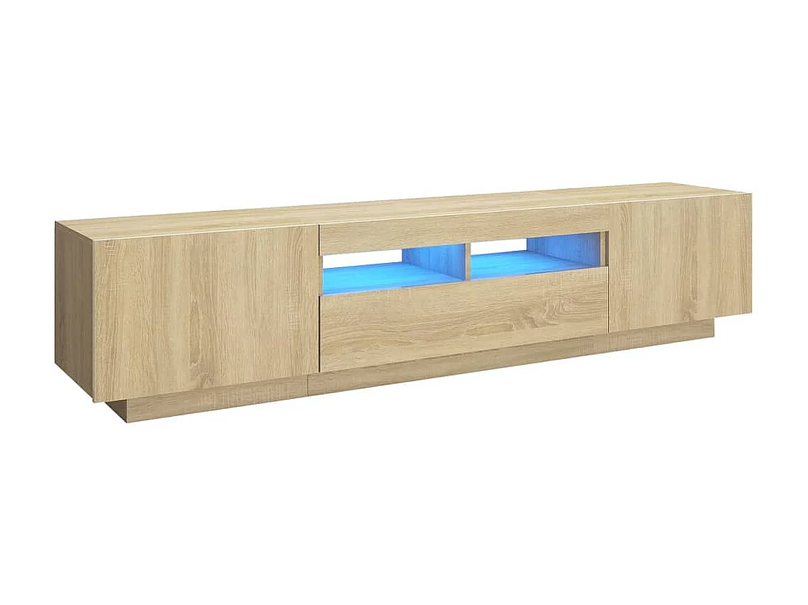 TV-Schrank,TV-Möbel mit LED-Leuchten Sonoma-Eiche 180x35x40 cm -gkd958167