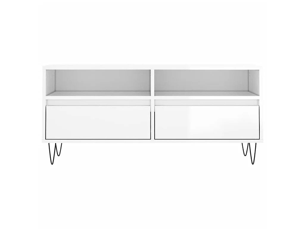 Tv-meubel 100x34,5x44,5 cm bewerkt hout hoogglans wit NL631032