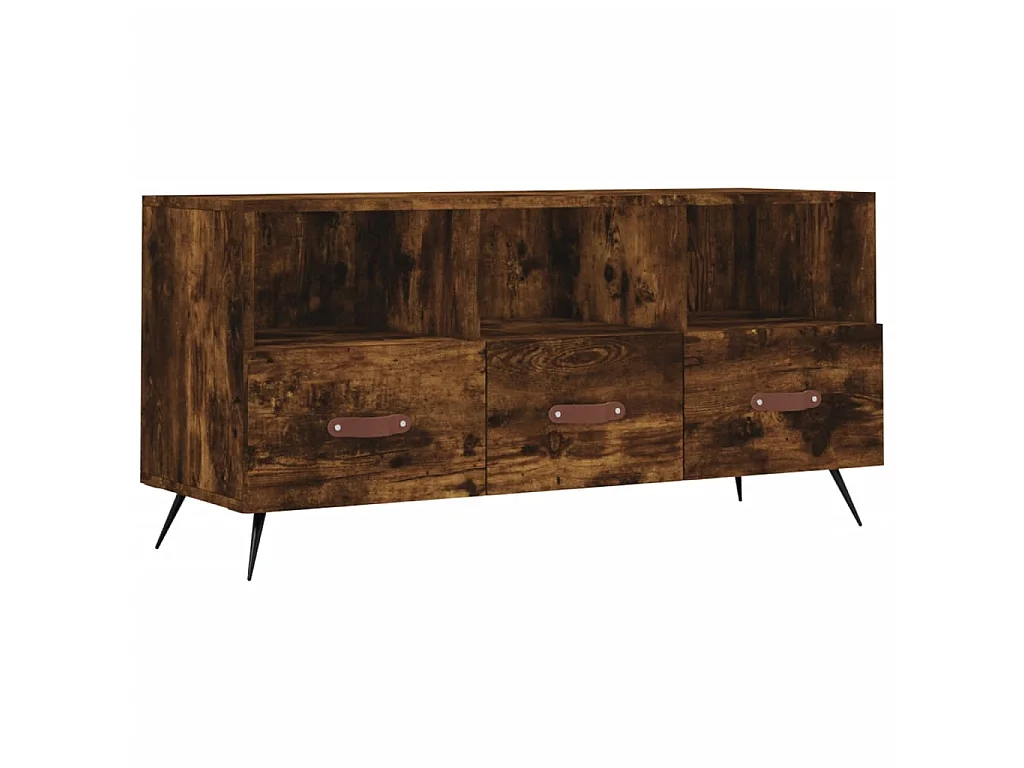 Tv-meubel 102x36x50 cm bewerkt hout gerookt eikenkleurig NL34052