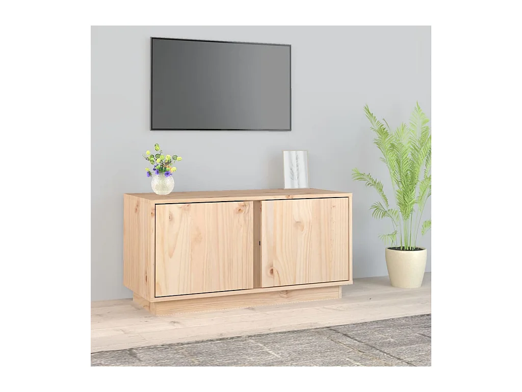 Meuble TV 80x35x40,5 cm Bois de pin massif BE68674