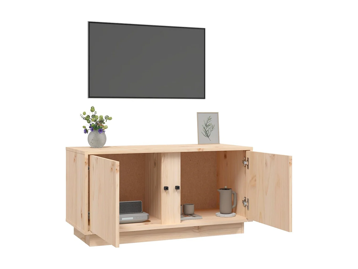 Meuble TV 80x35x40,5 cm Bois de pin massif BE68674