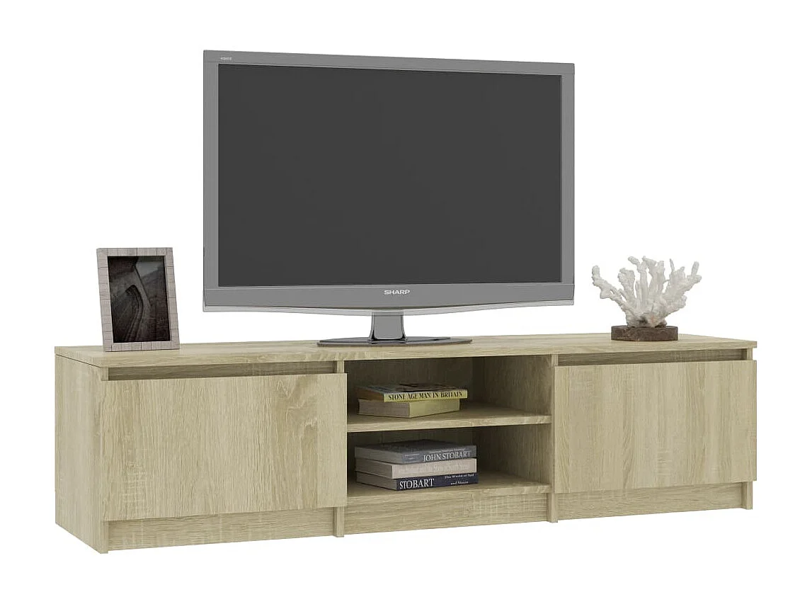 Tv-meubel 140x40x35,5 cm bewerkt hout sonoma eikenkleurig NL94152