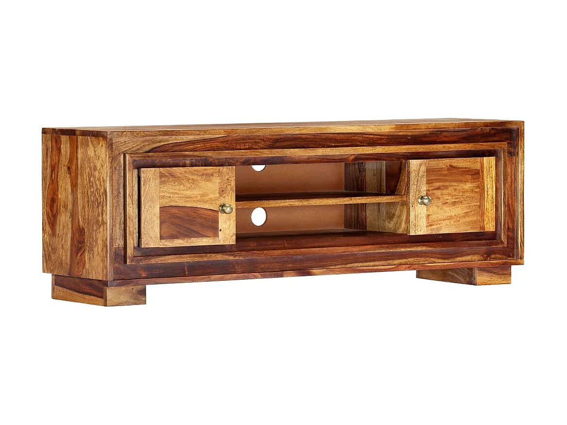 Meuble TV 118 x 30 x 40 cm Bois de Sesham massif BE22235